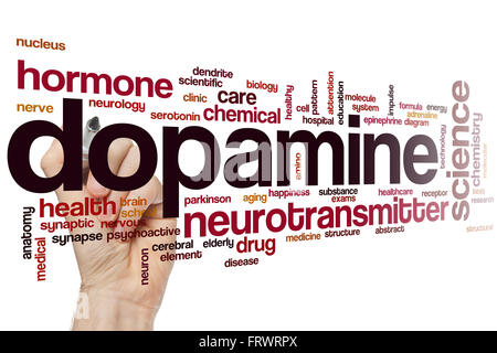 Mot de dopamine concept cloud Banque D'Images