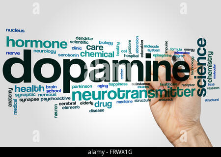 Mot de dopamine concept cloud Banque D'Images