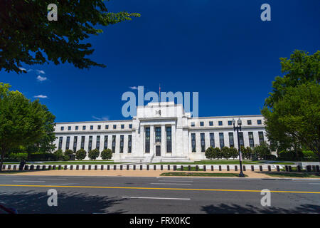 Bâtiment de la Réserve fédérale à Washington DC, United States Banque D'Images