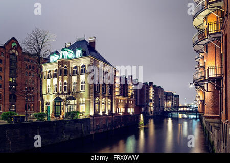 En construction Wasserschloss de Hansestadt Hamburg, Allemagne Banque D'Images