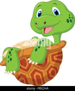 Cute cartoon tortue Illustration de Vecteur