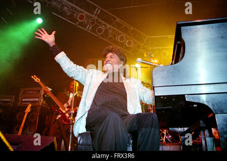 Little Richard se produisant au festival SXSW Austin Music Hall, le jeudi 18 mars 2004, Austin, Texas, États-Unis Banque D'Images