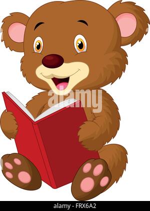 Cute Bear lecture Illustration de Vecteur