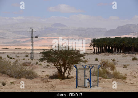 Street 90, l'Arava, désert de Negev, Israël, South-Israel Banque D'Images