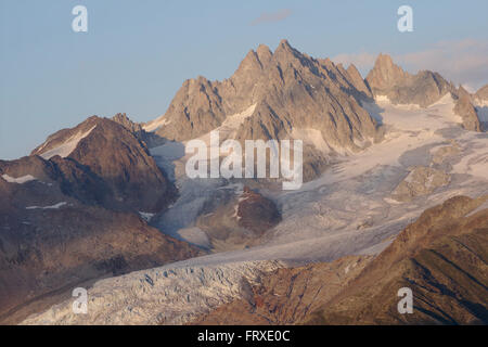 L'Aiguille du Tour du Lac Blanc, lumière du soir, France Banque D'Images