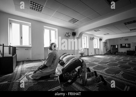 L'Italie, Mortara, centre d'accueil des réfugiés, la mosquée locale Banque D'Images