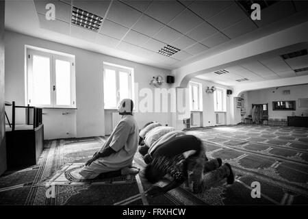 L'Italie, Mortara, centre d'accueil des réfugiés, la mosquée locale Banque D'Images