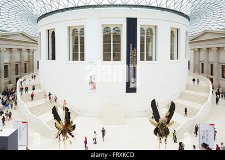 British Museum Grande cour intérieur vu du dessus à Londres Banque D'Images