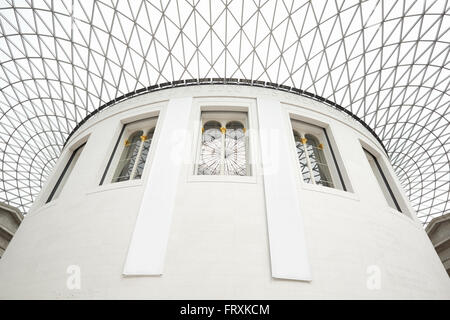 British Museum Grande cour intérieur, plafond de verre à Londres Banque D'Images