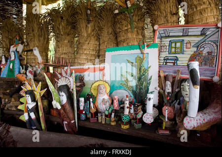 Chambre remplie de collection d'art et d'objets quotidiens, Pologne Banque D'Images