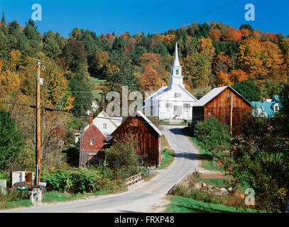 L'église blanche, attend River, Vermont, États-Unis Banque D'Images