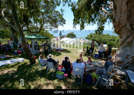 Brisbane, Australie. 25 mars, 2016. La réouverture officielle de la jetée de Shorncliffe reconstruit. Tenu conjointement avec le début de la Bluewater 2016 Festival & début de la Brisbane à Karratha Yacht Race à Shorncliffe, Brisbane, la capitale du Queensland, Australie, le 25 mars 2016 Crédit : John Quixley/Alamy Live News Banque D'Images