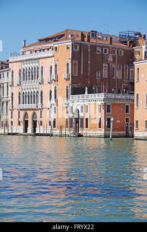 Venise, Italie, le Palazzo Pisani Moretta, Grand Canal Banque D'Images