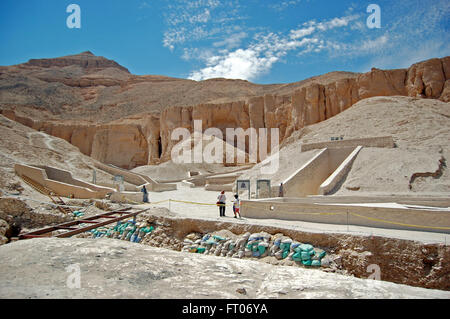 Les entrées des tombes de la Vallée des Rois, Louxor Égypte Banque D'Images