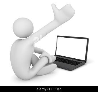 Homme avec ordinateur portable Banque D'Images