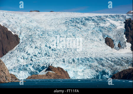 Glacier, Prince Christian Sound, Kitaa, Groenland Banque D'Images