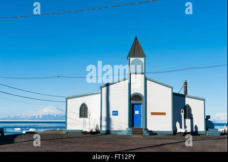 Église à la station McMurdo, Antarctique, une station américaine McMurdo Station, l'île de Ross, en Antarctique Banque D'Images