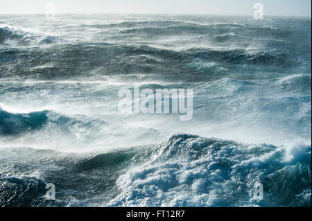 Hautes vagues dans de très grosse mer dans l'océan du sud, mer de Ross, Antarctique Banque D'Images