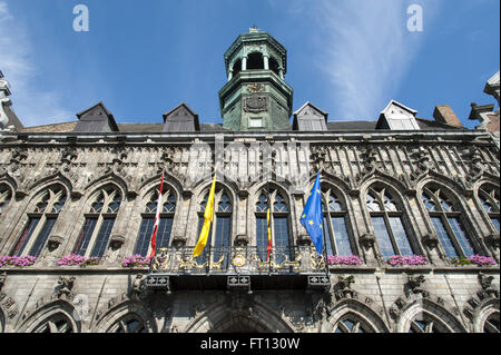 Guild Hall, Grand Place, Mons, Hainaut, Wallonie, Belgique, Europe Banque D'Images