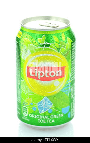 Lipton Ice Tea boisson. Lipton Ice Tea est une marque vendue par Lipton Banque D'Images