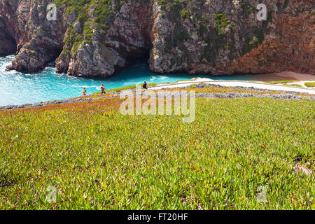 Île de Berlengas (Portugal) dans l'océan Atlantique. Banque D'Images