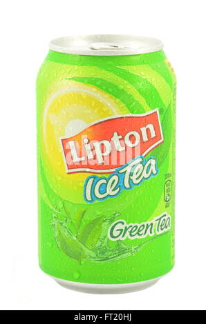 Lipton Ice Tea boisson. Lipton Ice Tea est une marque vendue par Lipton Banque D'Images