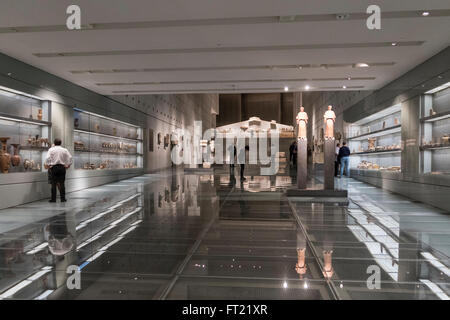 La Galerie des pistes au nouveau Musée de l'Acropole à Athènes, Grèce, Europe Banque D'Images