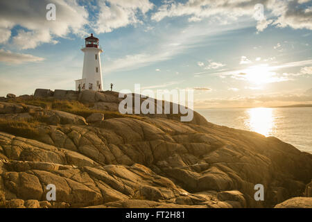 Le phare de Peggy's Cove en Nouvelle-Écosse Canada Banque D'Images