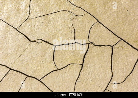 Détails d'une fissure du sol de la terre séchée. Banque D'Images