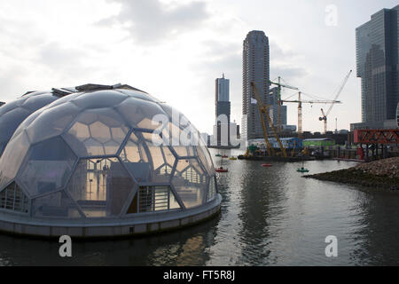 Le pavillon flottant à Rotterdam, aux Pays-Bas. Banque D'Images