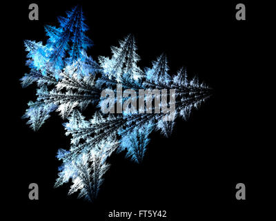 Glace comme abstract fractal fond de couleur froide. Banque D'Images