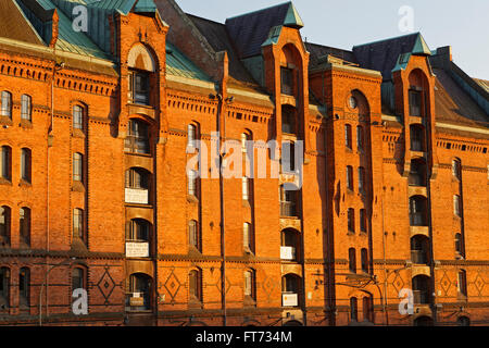 Historique d'entrepôts Speicherstadt, Hambourg, Allemagne Banque D'Images