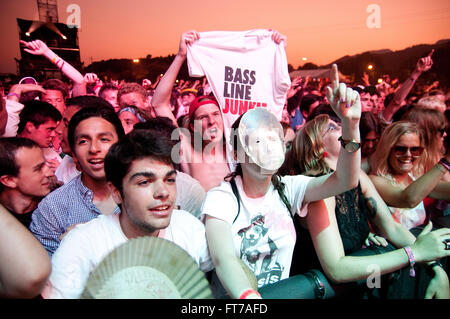 BENICASSIM, ESPAGNE - 19 juillet : foule (fans) à FIB (Festival Internacional de Benicassim Festival 2013). Banque D'Images