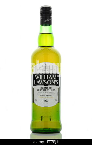 William Lawsons whisky isolé sur fond blanc. Banque D'Images