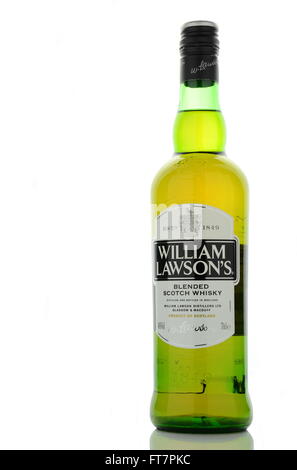 William Lawsons whisky isolé sur fond blanc. Banque D'Images