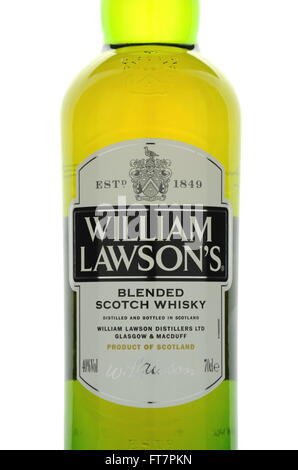 William Lawsons whisky isolé sur fond blanc. Banque D'Images