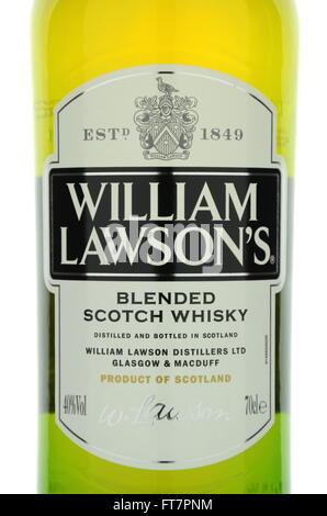 William Lawsons whisky isolé sur fond blanc. Banque D'Images