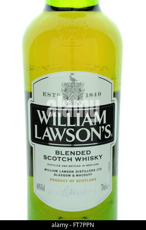 William Lawsons whisky isolé sur fond blanc. Banque D'Images