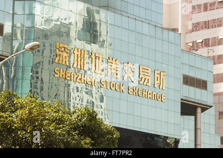 La bourse de Shenzhen Banque D'Images