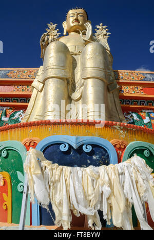 Statue de Bouddha au monastère de Likir Banque D'Images