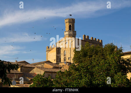 Vue sur la ville de Volterra, dans la Toscane, Italie Banque D'Images