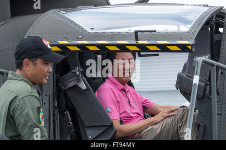 Teo Chee Hean, vice-premier ministre de Singapour, au Singapore Airshow 2016 Banque D'Images