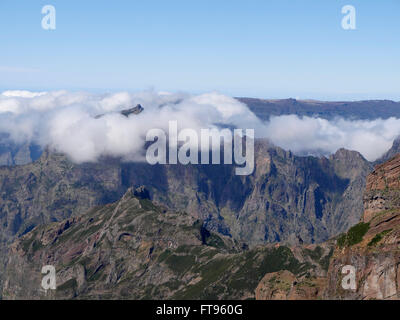 Pico do Arieiro, Montagnes en Maderia, Mars 2016 Banque D'Images