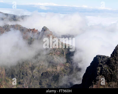 Pico do Arieiro, Montagnes en Maderia, Mars 2016 Banque D'Images