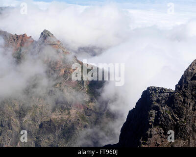 Pico do Arieiro, Montagnes en Maderia, Mars 2016 Banque D'Images