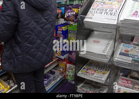 Londres, Royaume-Uni. 26 mars 2016. Le dernier numéro du journal britannique 'The Independent' qui a été en circulation depuis 1986. Le document sera maintenant disponible en une seule plate-forme 'Digital' © amer ghazzal/Alamy Live News Crédit : amer ghazzal/Alamy Live News Banque D'Images