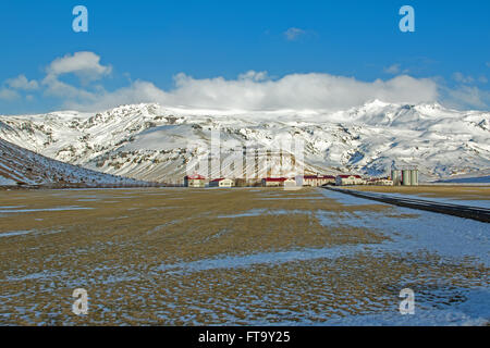 Ferme au pied de l'Eyjafjallajokull Banque D'Images