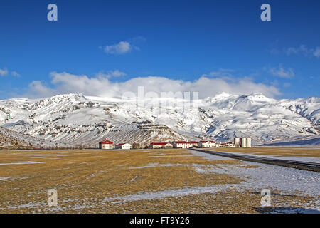 Ferme au pied de l'Eyjafjallajokull Banque D'Images