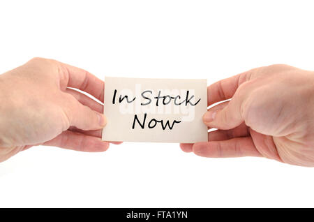 L'homme deux mains tenant remarque, isolated on white Banque D'Images