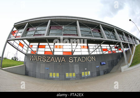 La gare Warszawa Stadion ville à Varsovie, Pologne, situé dans le quartier de Praga Poludnie près du Stade national. La station a été rénové peu avant l'Euro 2012 de football Banque D'Images